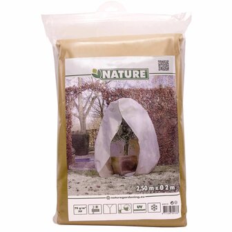 Nature Winterhoes met rits 70 g/m&sup2; 2x2,5 m beige 5