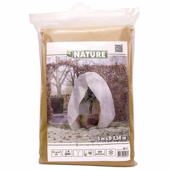 Nature Winterhoes met rits 70 g/m&sup2; 3x2,5x2,5 m beige 5