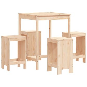5-delige Barset massief grenenhout 2