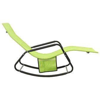 Ligbed staal en textileen groen 4