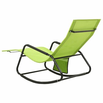 Ligbed staal en textileen groen 5