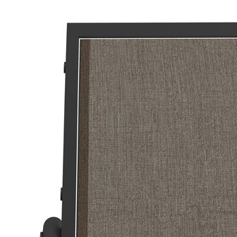 Schuifbank tuin 120,5x76x86,5 cm textielfolie en staal bruin 6