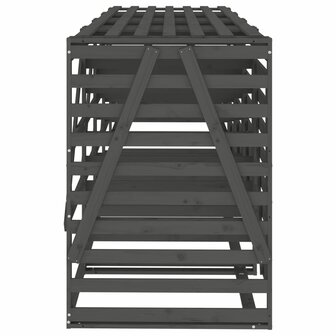 Containerberging viervoudig massief grenenhout grijs 7