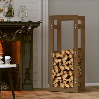 Haardhoutrek 41x25x100 cm massief grenenhout honingbruin 3