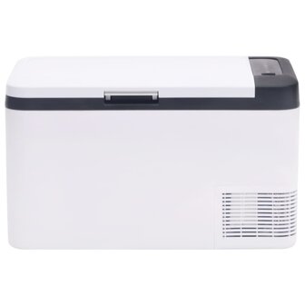Koelbox met handvat en adapter 25 L PP &amp; PE zwart en wit 5