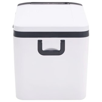 Koelbox met handvat en adapter 25 L PP &amp; PE zwart en wit 7