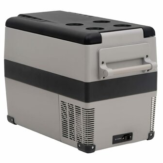 Koelbox met handvat en adapter 35 L PP &amp; PE zwart en grijs 8