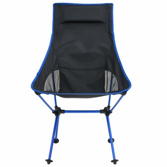 Campingstoel inklapbaar PVC en aluminium zwart 3