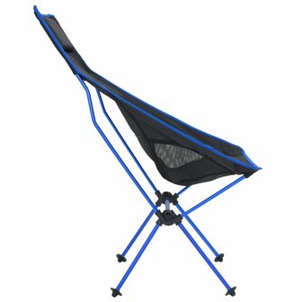Campingstoel inklapbaar PVC en aluminium zwart 4