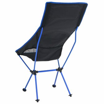 Campingstoel inklapbaar PVC en aluminium zwart 5