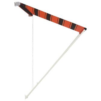 Luifel uittrekbaar 400x150 cm oranje en bruin 3
