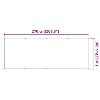 Luifel verticaal 100x270 cm oxford stof lichtgroen 6