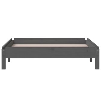 Bed stapelbaar 75x190 cm massief grenenhout grijs 8