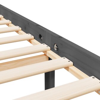 Seniorenbed massief grenenhout grijs 150x200 cm 8