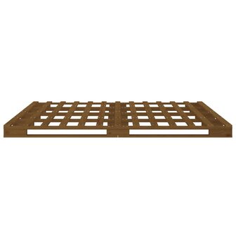 Palletbed massief grenenhout honingbruin 140x190 cm 6