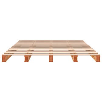 Palletbed massief grenenhout wasbruin 140x200 cm 4