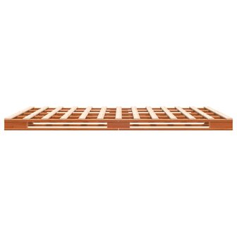 Palletbed massief grenenhout wasbruin 140x200 cm 5