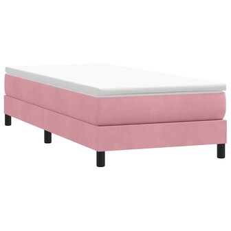 Boxspring zonder matras fluweel roze 100x210 cm 1
