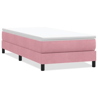 Boxspring zonder matras fluweel roze 100x210 cm 2