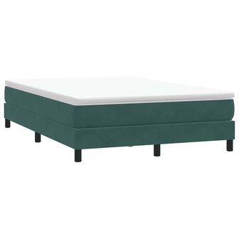 Boxspring zonder matras fluweel donkergroen 160x220 cm 3