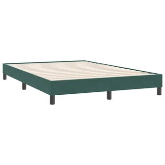 Boxspring zonder matras fluweel donkergroen 160x220 cm 7
