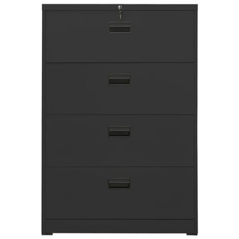 Archiefkast 90x46x134 cm staal antracietkleurig 2