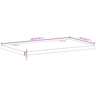 Bureaublad 110x55x4 cm massief beukenhout 7