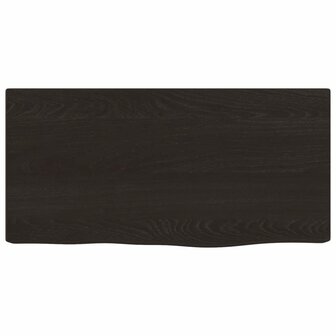 Wandschap 40x20x6 cm behandeld massief eikenhout donkerbruin 4