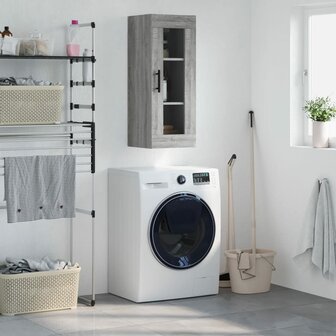 Hangkast 34,5x34x90 cm grijs sonoma eikenkleurig 1
