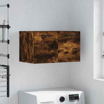 Wandkast 60x36,5x35 cm bewerkt hout gerookt eikenkleurig 1
