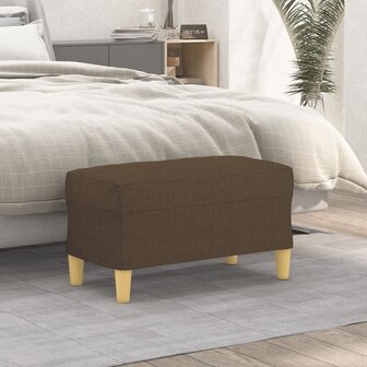 Bankje 70x35x41 cm stof bruin 1