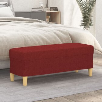 Bankje 100x35x41 cm stof wijnrood 1