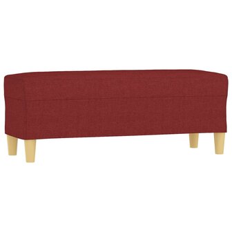Bankje 100x35x41 cm stof wijnrood 2