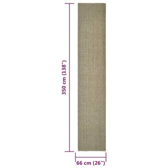 Sisalmat voor krabpaal 66x350 cm taupe 6
