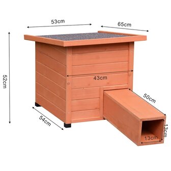 @pet Egelhuis XL 53x65x52cm Hout Bruin 6