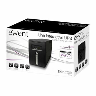 UPS SAI Ewent EW3946 360W Zwart 360 W 600 VA 3