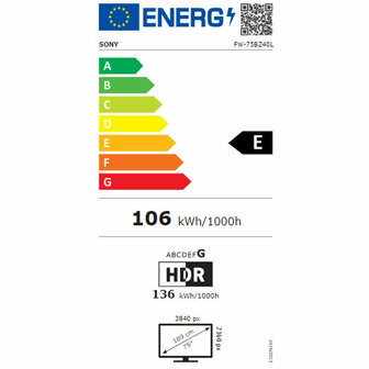 Videowall Monitor Sony Pro BRAVIA FW-75BZ40L 75&quot; 4K Ultra HD 5