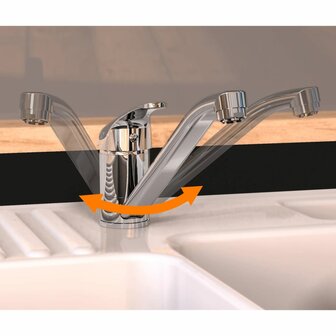 EISL Keukenmengkraan GRANDE VITA CLASSIC lagedruk chroomkleurig 3
