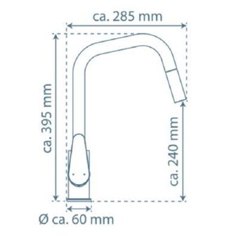 SCH&Uuml;TTE Keukenmengkraan met uittrekbare uitloop SEATTLE matgrafiet 4