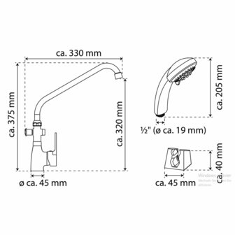 EISL Badmengkraanset SPEED II chroomkleurig 2