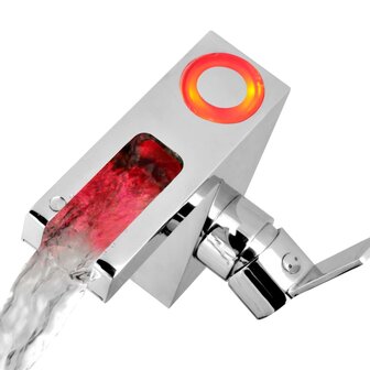 SCH&Uuml;TTE LED-wastafelmengkraan met watervaluitloop ORINOCO chroom 3