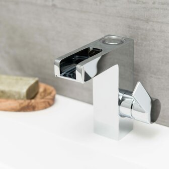 SCH&Uuml;TTE LED-wastafelmengkraan met watervaluitloop ORINOCO chroom 6