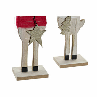 Kerstversiering DKD Home Decor Polyester Hout (2 pcs) (9 x 6 x 39 cm) 3