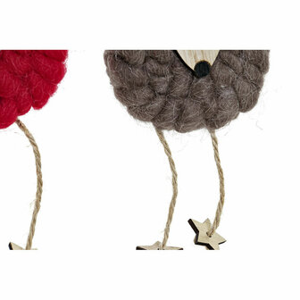 Kerstversiering DKD Home Decor Polyester Hout Rendier (3 pcs) (8 x 3 x 26 cm) 2