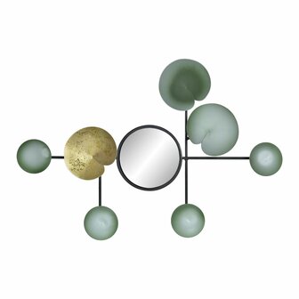 Wanddecoratie DKD Home Decor Spiegel Lakens Gouden Metaal Munt Orientaals (45 x 3 x 30 cm) 1