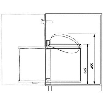 Hailo Inbouw afvalemmer Compact-Box maat M 15 L wit 3555-001 5