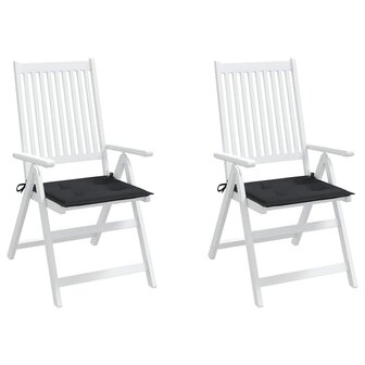 Tuinstoelkussens 2 st 40x40x3 cm oxford stof zwart 4