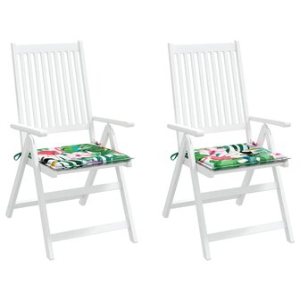 Tuinstoelkussens 2 st 40x40x3 cm stof meerkleurig 4