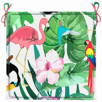 Tuinstoelkussens 2 st 40x40x3 cm stof meerkleurig 6