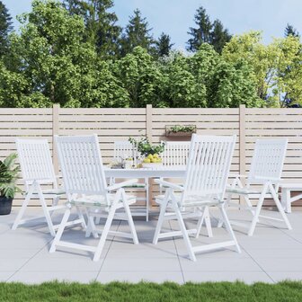 Stoelkussens 6 st bladpatroon 50x50x3 cm stof 1